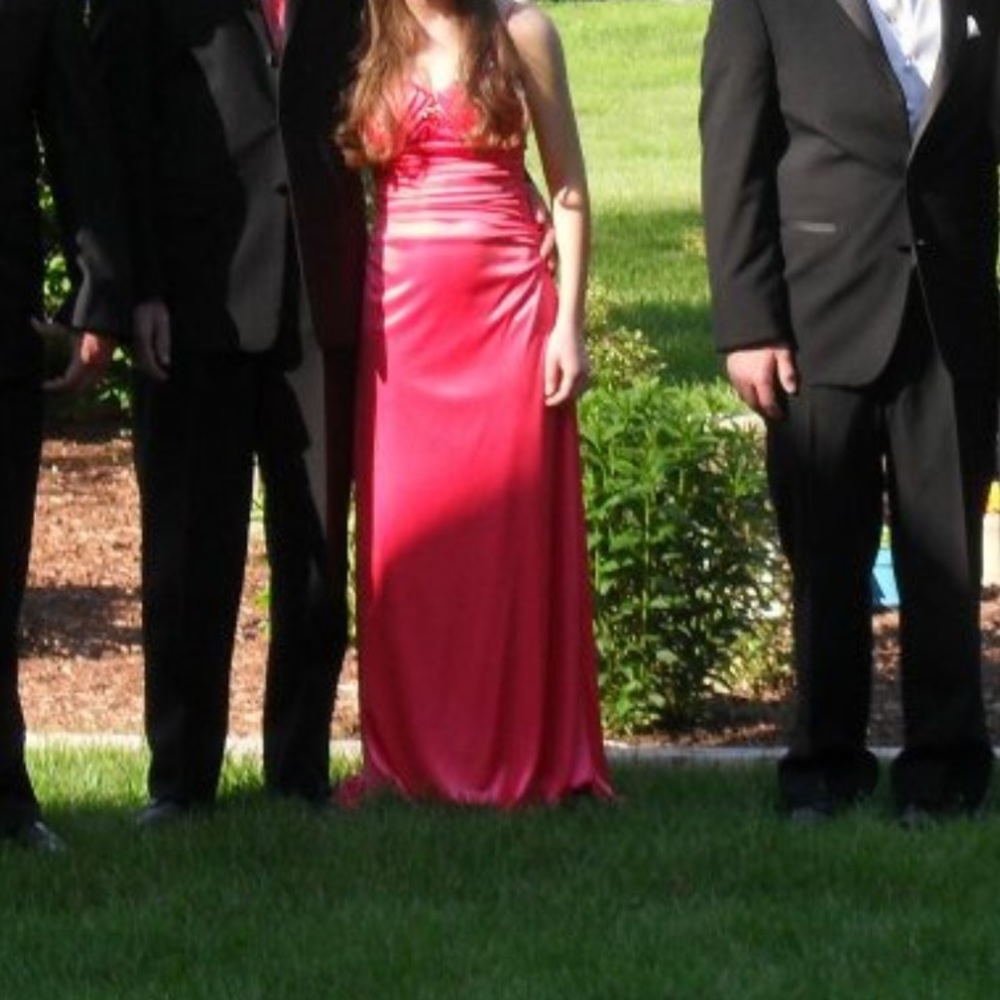 Gorgeous coral prom dress